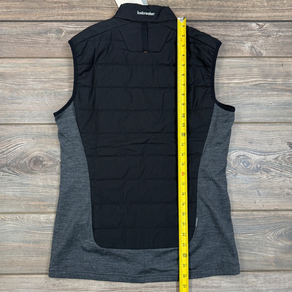 Icebreaker Women's MerinoLoft Wool Vest Black Jet Heather Size Medium  NEW - Picture 6 of 7